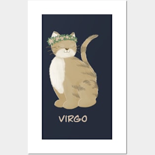 Virgo cat zodiac sign Posters and Art